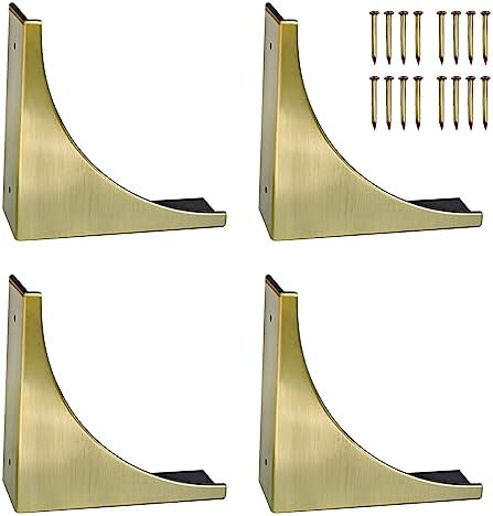 Akcesoria meblowe |   4 szt. Antyczne narożniki ochronne z cynkowego stopu do mebli, dekoracyjne narożniki, zabezpieczenia krawędzi mebli, osłony do szafek, kominków (brązowe) Akcesoria meblowe Akcesoria meblowe