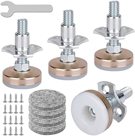 Akcesoria meblowe |   Mocne poziomujące nóżki meblowe, 4 szt. Nóżki poziomujące z gwintem 3/8″-16, regulowane nóżki do stołów/krzeseł/sofy/biurka/szafki/stołu roboczego, wytrzymują do 132 funtów – Białe Akcesoria meblowe Akcesoria meblowe