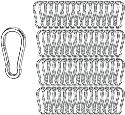 Snapy |   6 sztuk haków sprężynowych M83-1/8″ ze stali ocynkowanej do ciężkich połączeń, idealne do łączenia huśtawek, breloczków, namiotów kempingowych. Można je łączyć, aby stworzyć długi łańcuch. Snapy Snapy