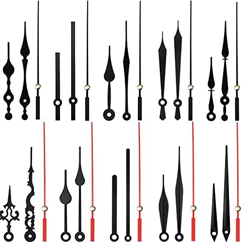 Zegarmistrzostwo |   10 stylów wskazówek zegara, zestawy wskazówek zegara wykonane z aluminium, części do naprawy DIY, wymiana do naprawy zegara, czarne (10 cali) Zegarmistrzostwo Zegarmistrzostwo